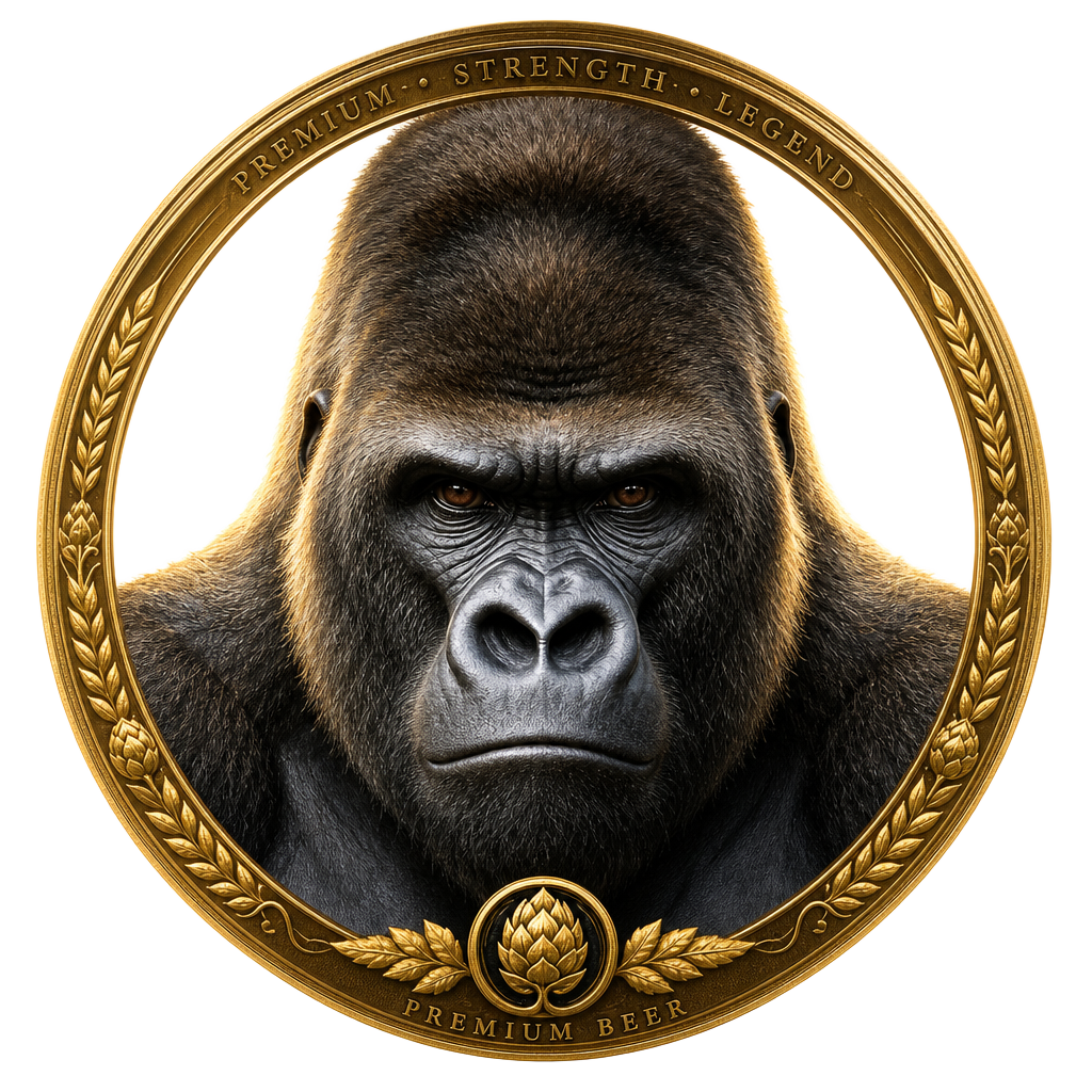 Kongo Beer gorilla crest logo
